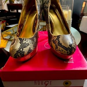 Beautiful snakeskin platform shoes